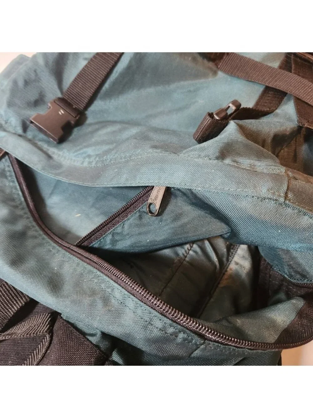 Spalding Vintage Internal Frame‎ Hiking Backpack Teal Black Camping Rucksack